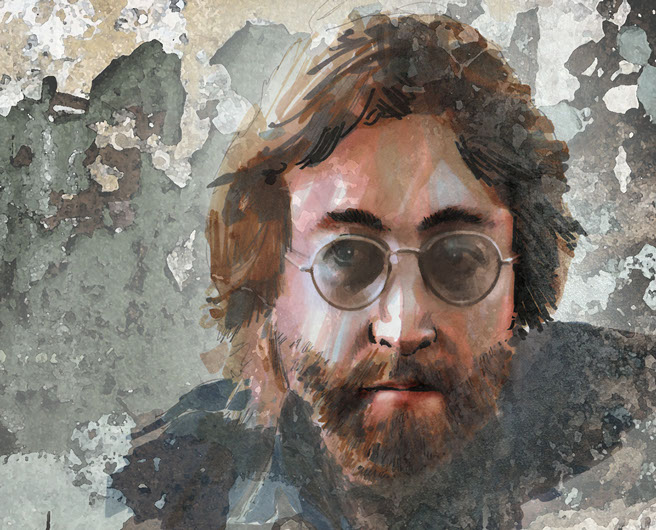 John Lennon Portrait in Pantone Marker